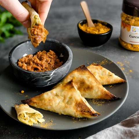 Samoussa aux épluchures de légumes d’hiver