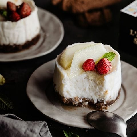 Mini cheesecakes aux poires et aux spéculoos 1