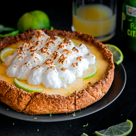 Tarte meringuée au citron vert