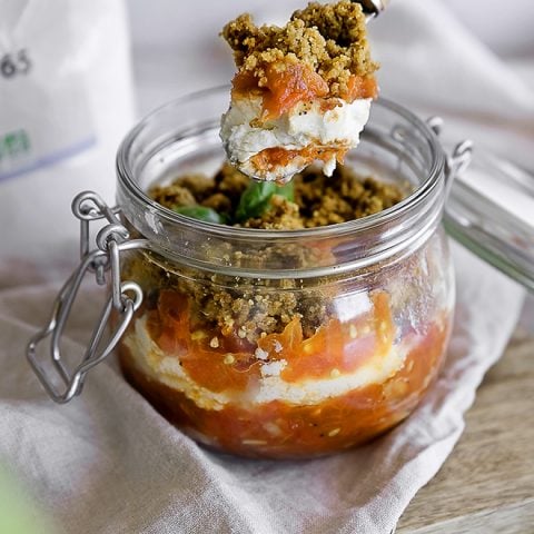 Crumble de tomates au fromage de chèvre