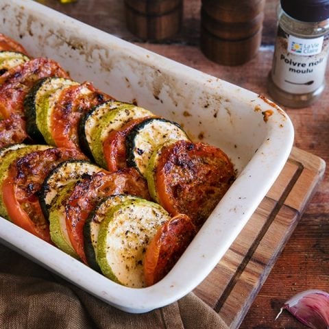 Gratin de tomates et de courgettes