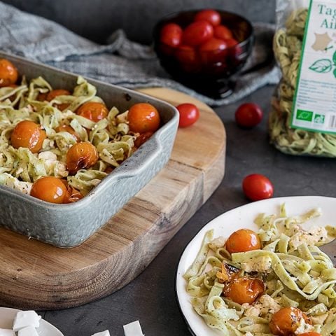 Tagliatelles aux tomates cerises et feta