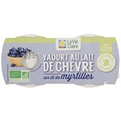 yaourt au lait de chevre myrtilles