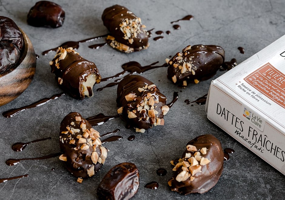 Bouchées aux dattes et au chocolat