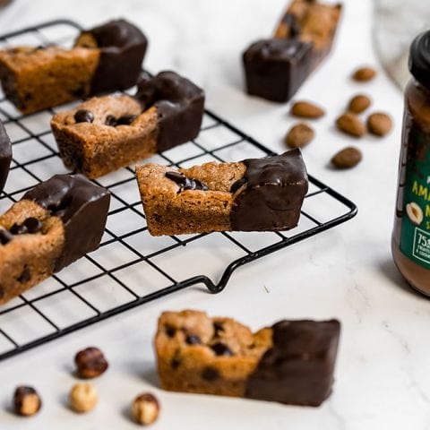 barres de cookie pâte à tartiner