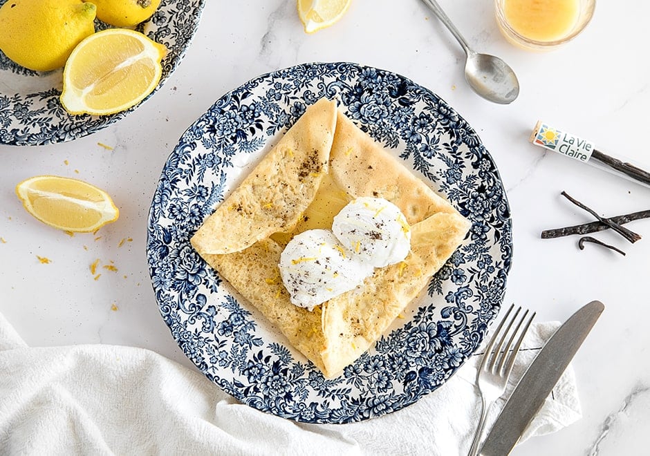 Crêpes à la crème de citron