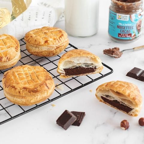 Mini galettes des Rois à la crème de noisettes et de cacao