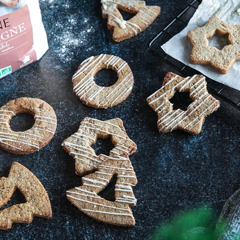 Sablés de Noël à la farine de châtaigne