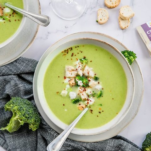 Soupe au brocoli et au fromage de chèvre 1