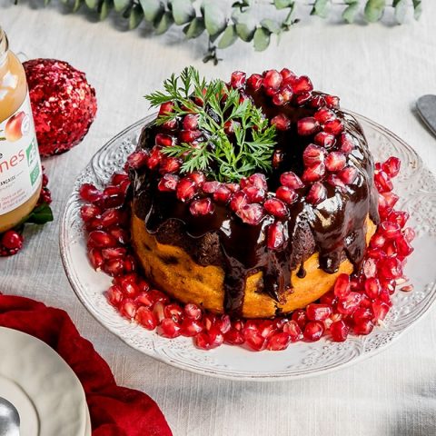 Gâteau bundt vegan marbré carottes et chocolat