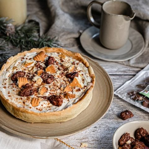 Tarte aux poires, à la vanille et aux amandes pralinés 2