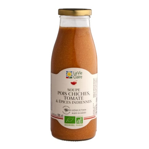 Soupe de pois chiche et tomates épices