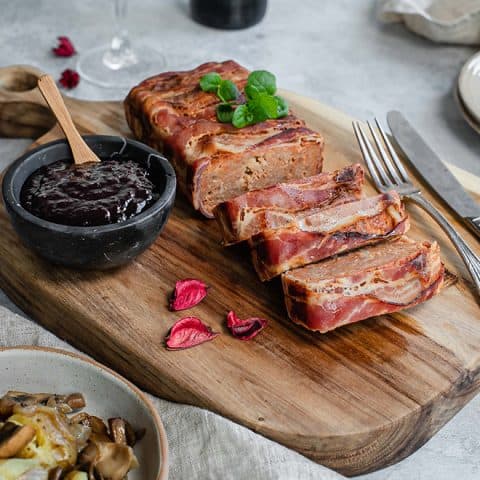 Pain à la viande et poêlée forestière