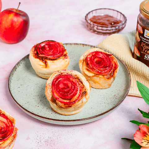 Tartelettes roses de pommes