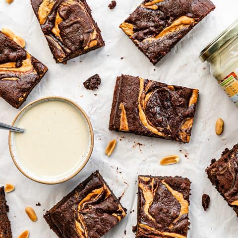 brownie chocolat et cacahuètes