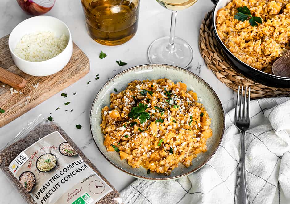 Risotto à l'épeautre et au potiron La Vie Claire