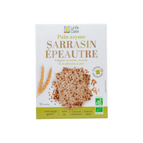 Pain azyme au sarrasin et épeautre bio