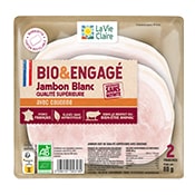 Jambon blanc avec couenne 2 tranches