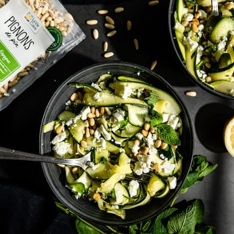 salade de tagliatelles de courgettes