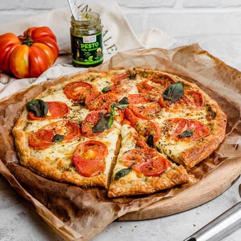 Tarte fine tomates mozza