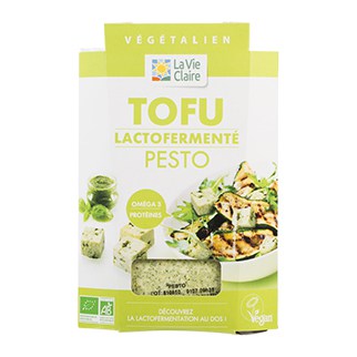 Tofu lacto fermenté au pesto bio