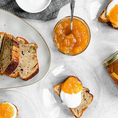 Banana bread avec sa confiture de mangue et d’ananas