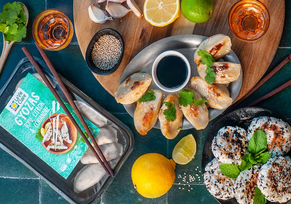 Onigiris et gyozas au tofu