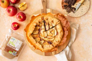 Tarte aux pommes et au chocolat
