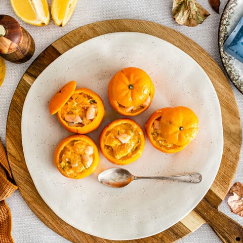 Clémentines farcies aux crevettes