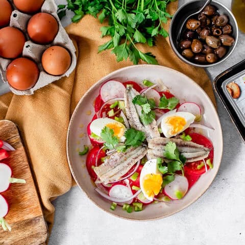 Salade niçoise aux anchois réinventée