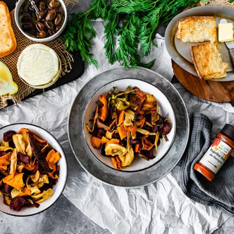 Chips d'épluchures de légumes