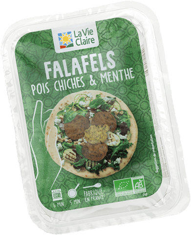Visuel du packaging des falafels de pois chiches & menthe