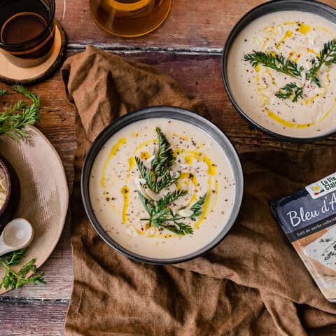 Crème de chou-fleur au bleu d'Auvergne