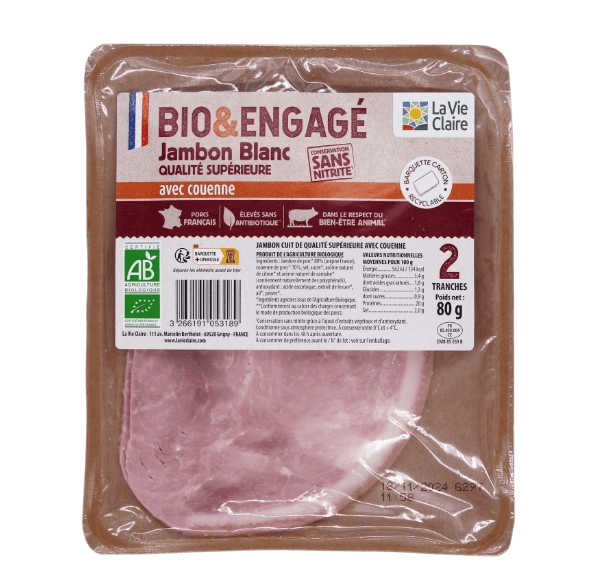 Jambon sans couenne 2 ou 4 tranches