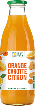 Jus d’orange carotte citron