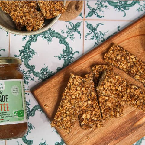 Barres énergétiques à la purée d&#039;amande toastée