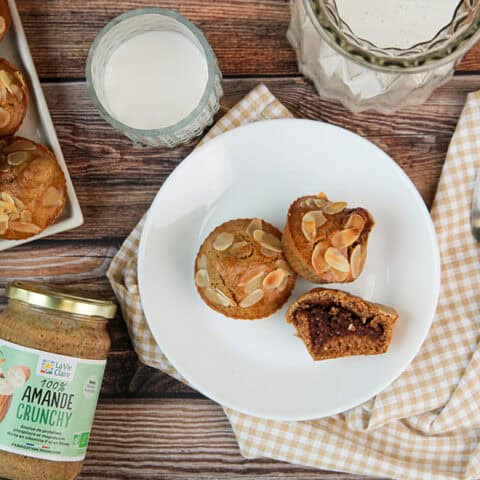 Muffin cœur amande crunchy