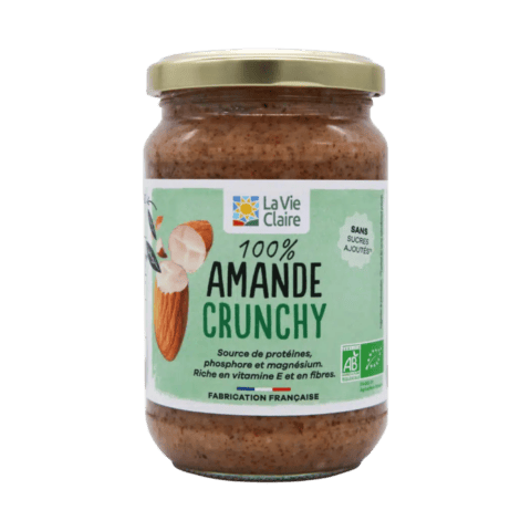 Purée d’amande complète crunchy bio
