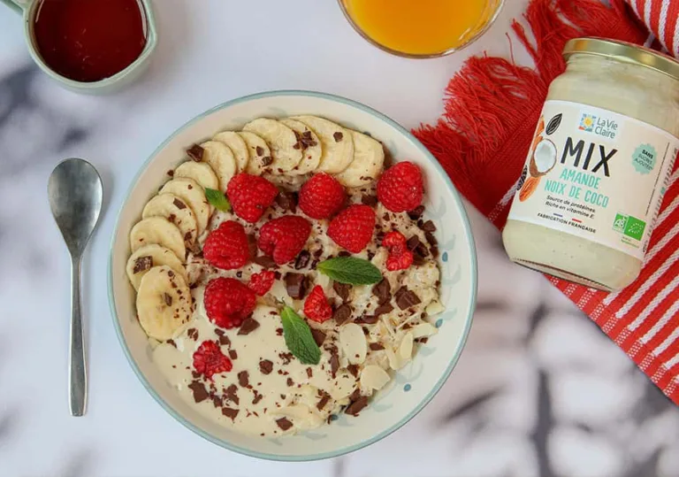 Porridge à la purée mix amande coco