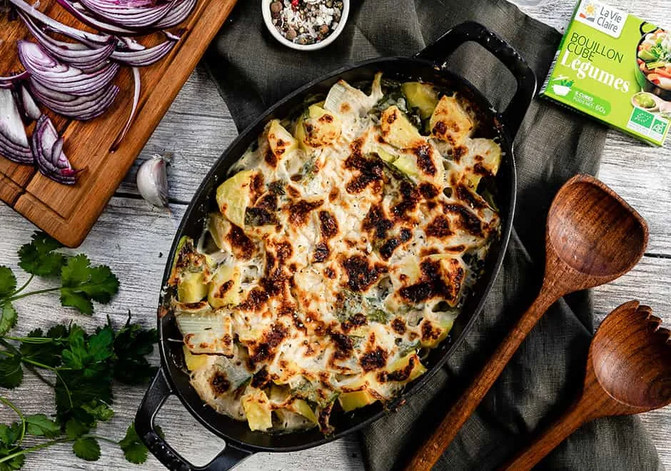 Gratin de blettes et de pommes de terre