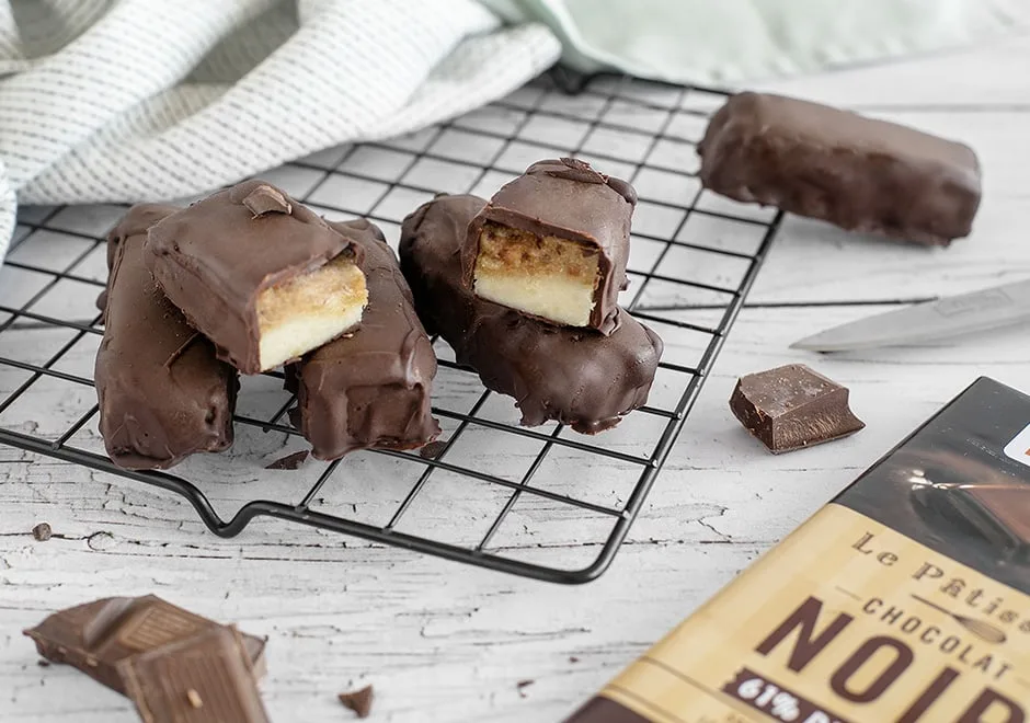 Barres au chocolat et beurre de cacahuète