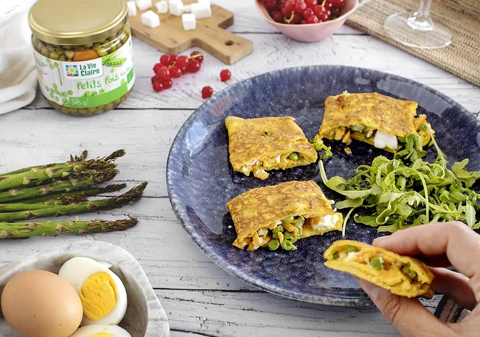 Frittata individuelle aux légumes et à la feta
