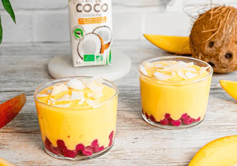 Bubble tea à la mangue et à la framboise