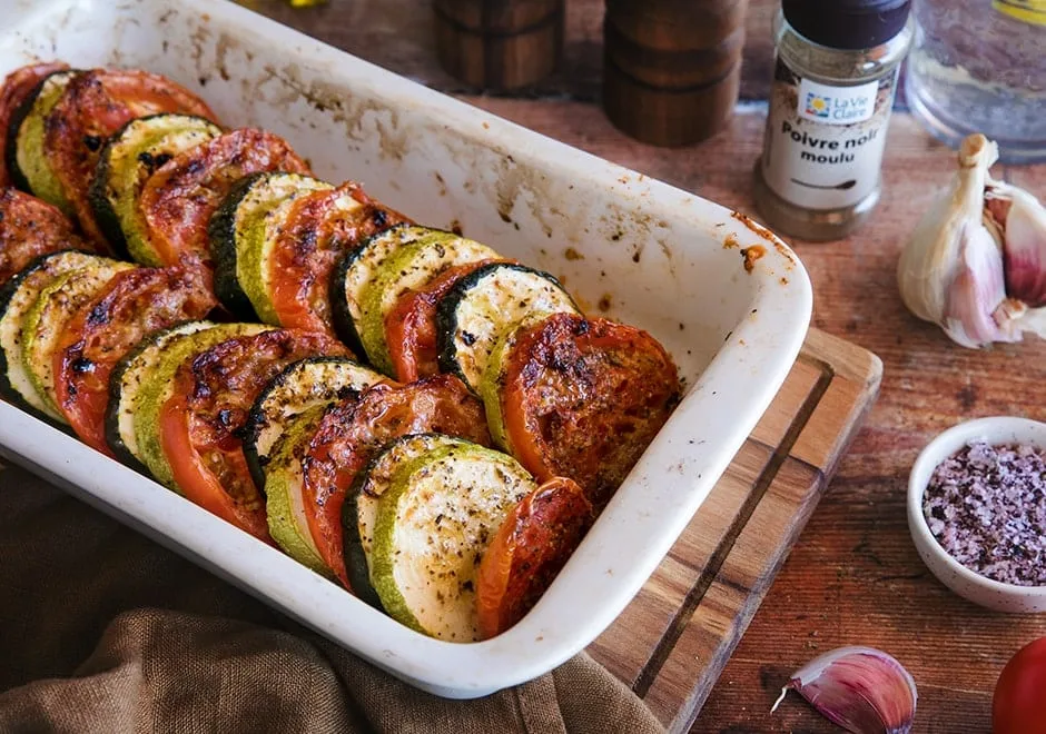 Gratin de tomates et de courgettes