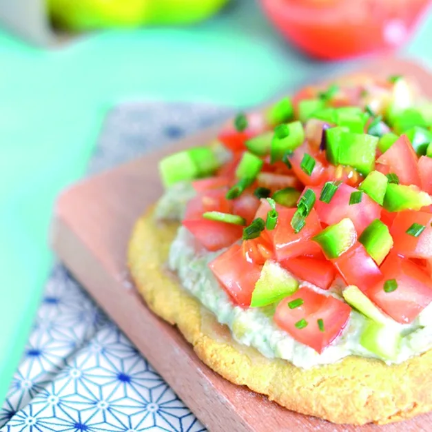 Mini pizza estivale – vegan et sans gluten