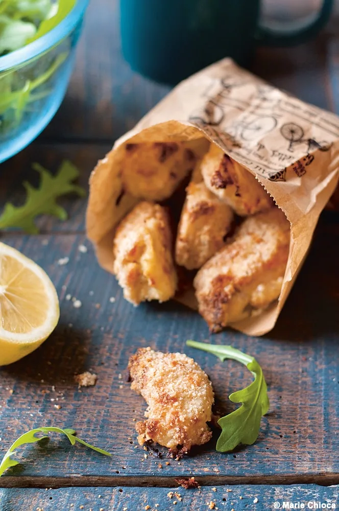 Nuggets croustillants au citron, amande et son d’avoine