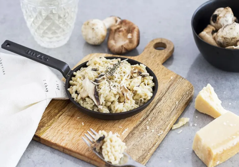 Risotto aux 2 champignons et thym
