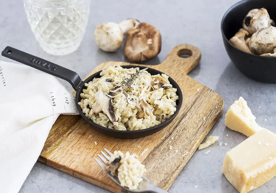 Risotto aux 2 champignons et thym