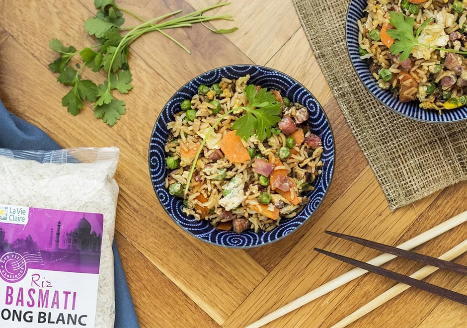 Riz cantonais aux lardons