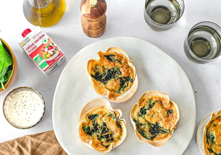 Mini quiches anti-gaspi aux épinards